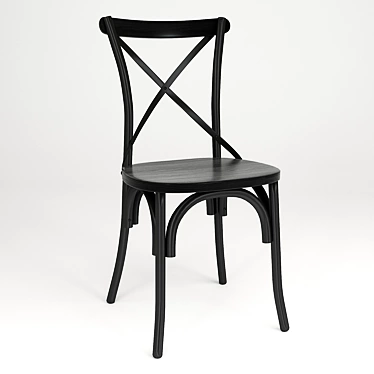 Chair BELLA CROSS black + ebony