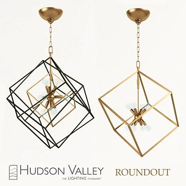 Industrial Cube Pendant Chandeliers 3D model image 1 