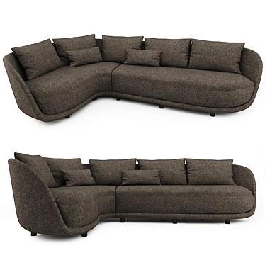 Modern Heath Sofa by YabuPushelberg 3D model image 1 