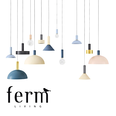 Minimalist Nordic Pendant- Ferm Living Collect Lighting 3D model image 1 