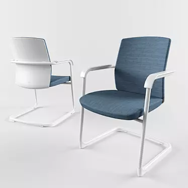 Modern Ergonomic Meeting Chair 3D model image 1 