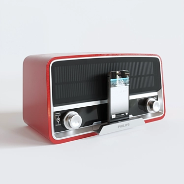 Philips radio receiver in retro style + iphone5s