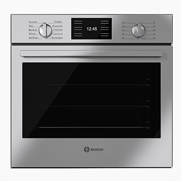 Sleek 27" Bosch Single Wall Oven 3D model image 1 