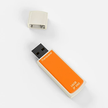 Transcend 16GB USB Flash Drive: High Speed & Versatile 3D model image 1 