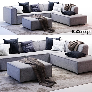 Sleek Charcoal Bo Concept Carmo Set 3D model image 1 