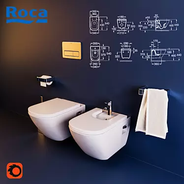 Toilet and Bidet Roca The Gap