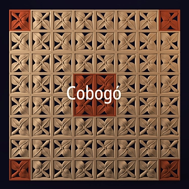 Geometric Ceramic Panel: Cobogó No.2 3D model image 1 