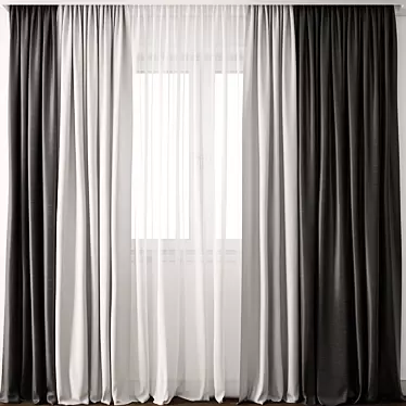  Detailed Curtain Model - 3ds max 2014, 2011, OBJ 3D model image 1 