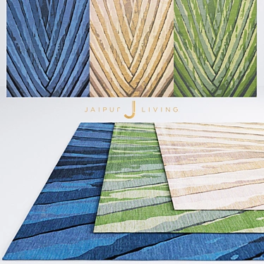 Eco-Friendly Palm Leaf Rug 3D model image 1 