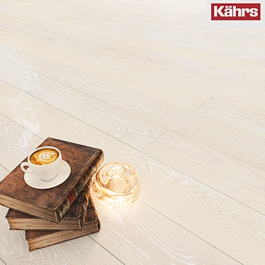 Kährs Oak Nouveau Snow: Timeless Elegance in White-Oak 3D model image 1 