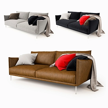 Luxury Moroso Gentry Sofa 3D model image 1 