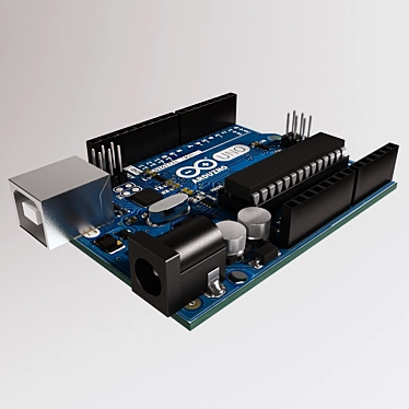 Arduino Uno: Authentic Microcontroller for DIY Projects 3D model image 1 