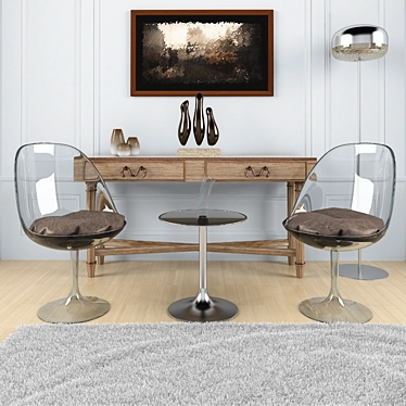 Customized 3D Living Scene: Ready-to-Use Furniture 3D model image 1 