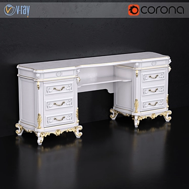 Elegant Larissa Dressing Table 3D model image 1 