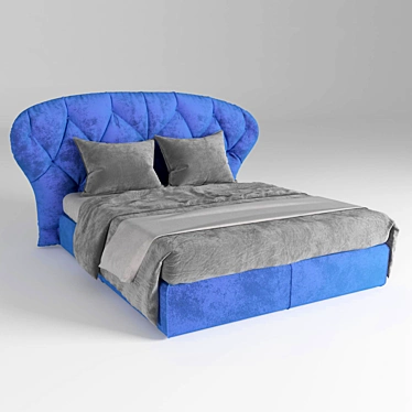 Italian-Designed Bed: Baxter Positano 3D model image 1 