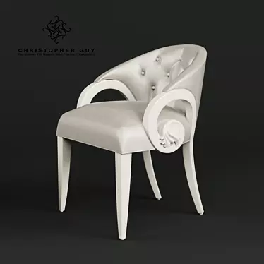 Parisian Chic Accent Chair 3D model image 1 