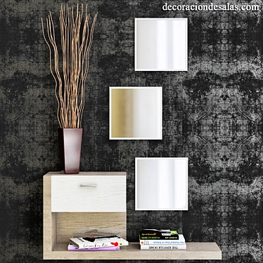 Wall-mounted entryway organizers 3D model image 1 