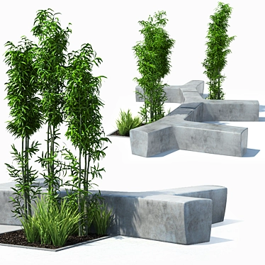 Enchanting Flowerbed: 3D Model 3D model image 1 