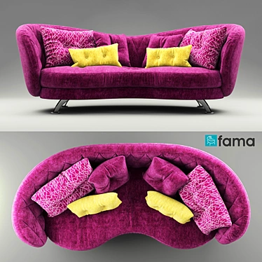 Fama Josephine Sofa: Comfort and Style in One 3D model image 1 