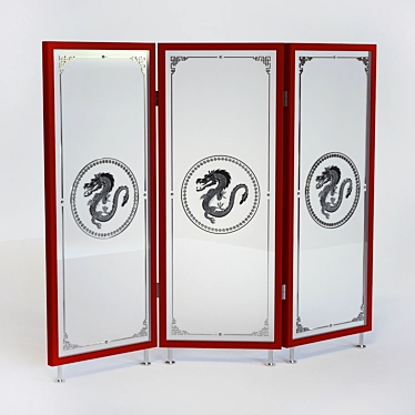 Chinese Dragon Room Divider Model 3D model image 1 