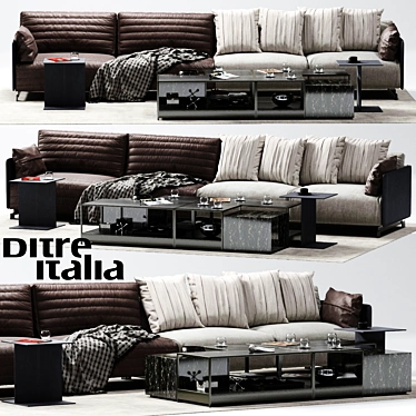 Ditre Italia BAG Sofa: Modern Style, Impeccable Design 3D model image 1 