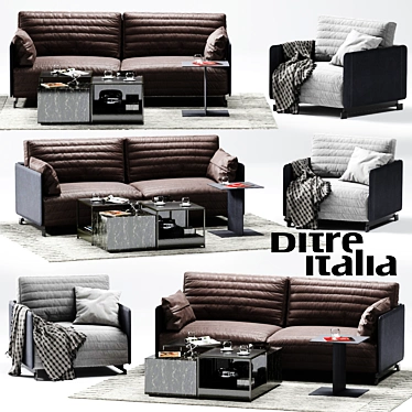 Ditre Italia BAG Modern Sofa Set 3D model image 1 