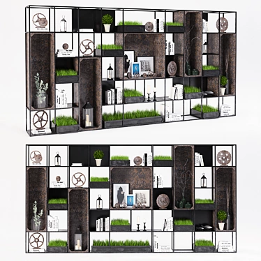 Industrial Loft Storage Rack 3D model image 1 