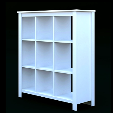 Modern White Shelving Unit - TOMNES 3D model image 1 