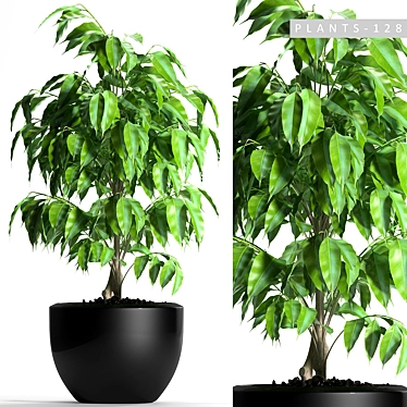 Botanical Bliss: 128 Lush Greenery 3D model image 1 