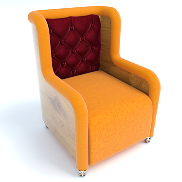 Contemporary Armchair: Stylish & Comfortable 3D model image 1 