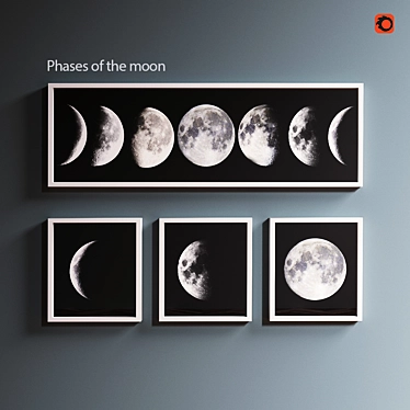  Lunar Phases 3D Model Collection 3D model image 1 