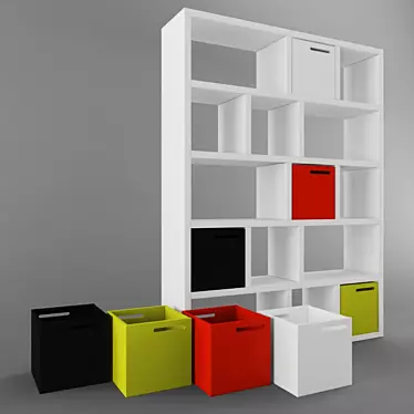 Temahome Berlin 5-Level Shelving: Sleek and Functional 3D model image 1 