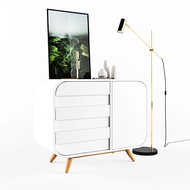 Stylish Esme Sideboard: Compact & Chic 3D model image 1 