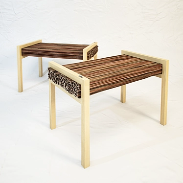 Title: Haluz Bench by Studio Vacek 3D model image 1 