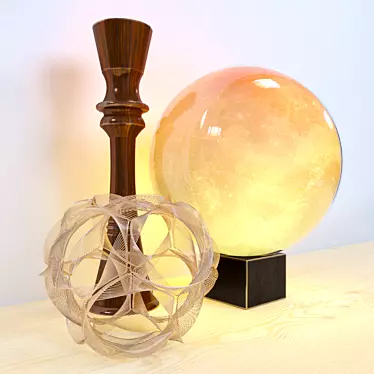 Glowing Sphere Decor Set 3D model image 1 