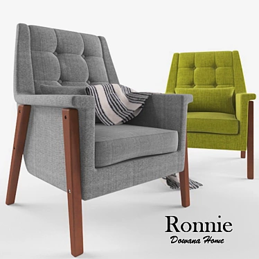 Sleek Ronnie Armchair: Modern Elegance 3D model image 1 