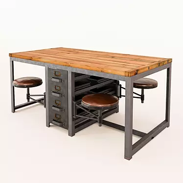 Rupert Industrial Architect Work Table Desk