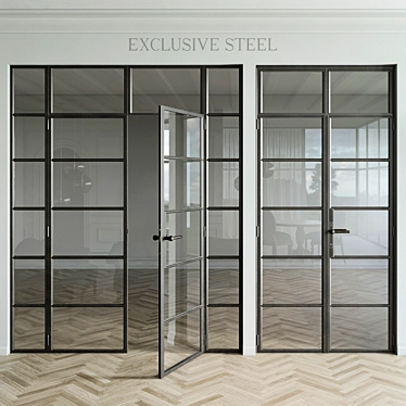 Archived Steel Doors | 3dsMax 2011 | ExclusiveSteel 3D model image 1 