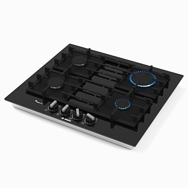 BOSCH Serie 6 Gas Hob: Sleek Efficiency 3D model image 1 