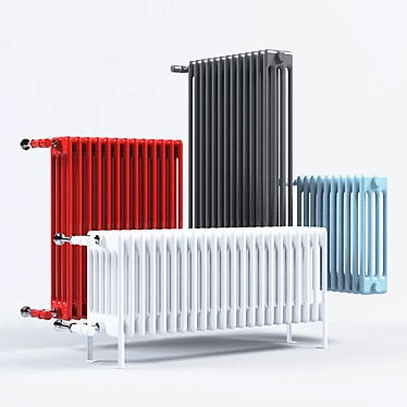 Sleek Steel Radiator by Cordivari 3D model image 1 