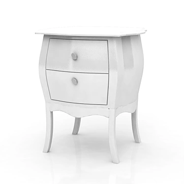 Modern Wood Nightstand 3D model image 1 