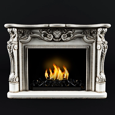 Classic 3D Max Fireplace - High-quality, CNC Compatible 3D model image 1 