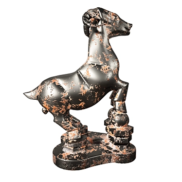 Majestic Goat Sculpture 3D model image 1 