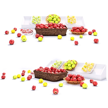  Versatile Apple Assortment: Ideal for Supermarkets, Indoor & Outdoor Use 3D model image 1 