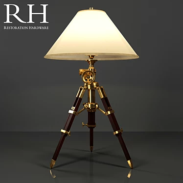 Royal Marine Tripod Table Lamp 3D model image 1 