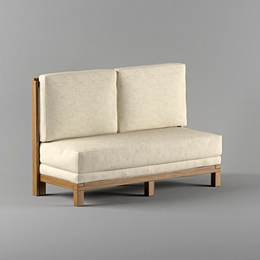 Comfort Zone: Modern Restaurant Sofa 3D model image 1 