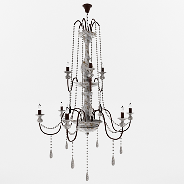 Marble Elegance Chandelier 3D model image 1 