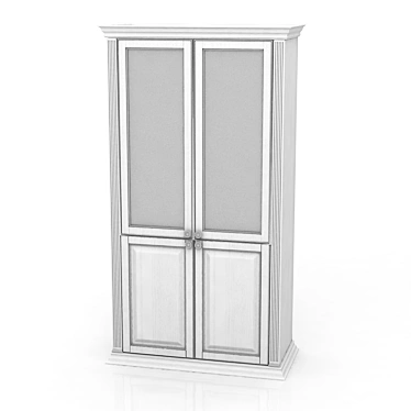 Modern Gray Oak Sideboard - 1800x660 3D model image 1 