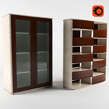 Dividing Office Cabinet - Elegant Space Organizer 3D model image 1 