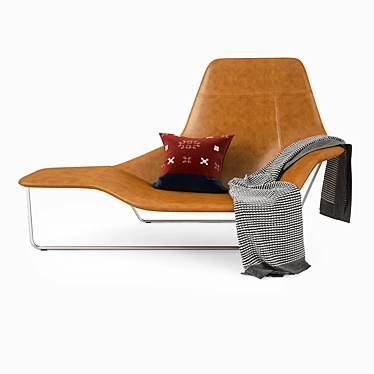 Zanotta Lama Lounge Chair: Stylish Comfort 3D model image 1 